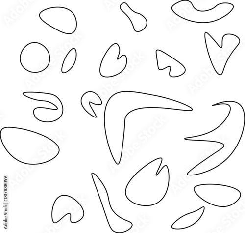 Vector seamless animal pattern set illustration with cartoon cat, dog, and human footprints, heart, and fish symbols