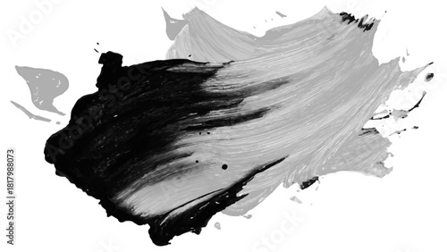 Black and Gray Paint Brush Stroke Texture