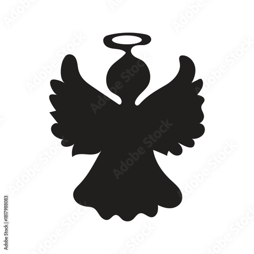 beautiful angel silhouette illustration of a beautiful angel, the result of centuries of artistic interpretation that emphasizes humanity and beauty