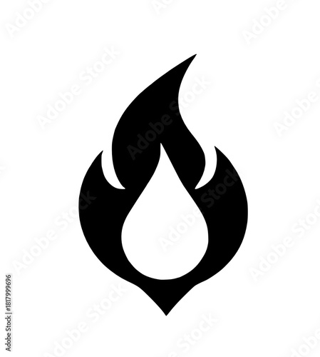 fire icon isolated on white background for your web and mobile app design, fire logo concept