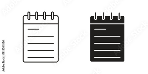 Memo Pad icon for mobile app, editable designs