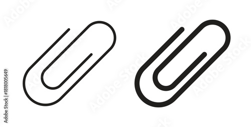 Paperclip icon for mobile app, editable designs
