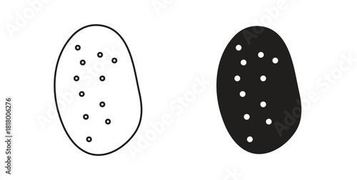 Potato icon for mobile app, editable designs