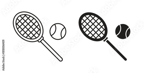 Racquet icon for mobile app, editable designs