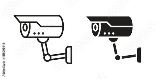 Security camera icon for mobile app, editable designs