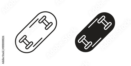 Skateboard icon for mobile app, editable designs