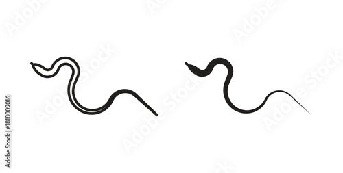 Snake icon for mobile app, editable designs