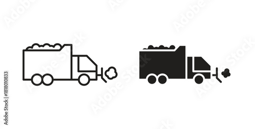 Snowplow icon for mobile app, editable designs