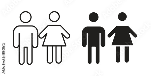 Toilet icon for mobile app, editable designs