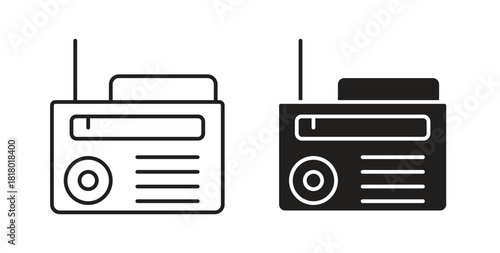 Radio icon. Symbol, logo illustration. graphic icon set