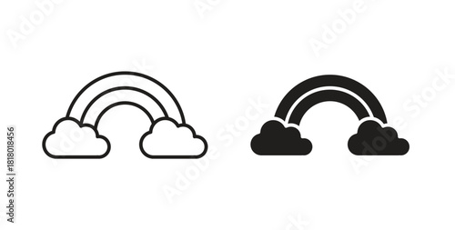 Rainbow icon. Symbol, logo illustration. graphic icon set