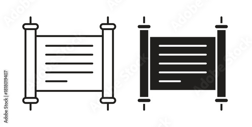 Scrolls icon. Symbol, logo illustration. graphic icon set