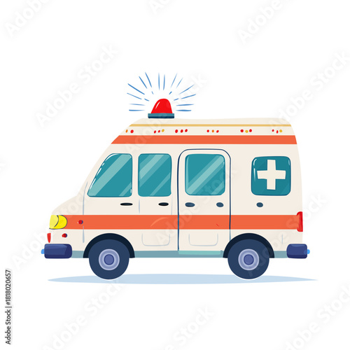 Urgent care ambulance speeding to emergency call, a symbol of hope and medical assistance, ready to save lives in any situation