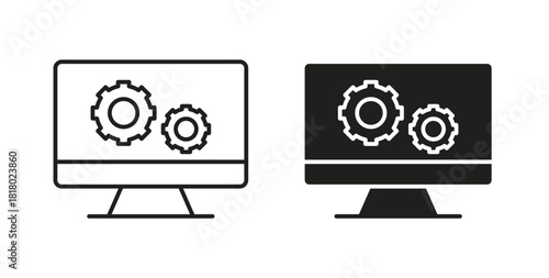 System icon. Symbol, logo illustration. graphic icon set