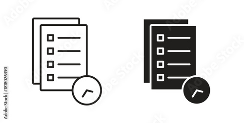 Waiting list icon. Symbol, logo illustration. graphic icon set