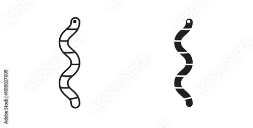 Worm icon. Symbol, logo illustration. graphic icon set