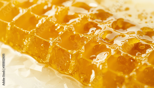 Golden Honeycomb Macro with Clean Minimalist Style