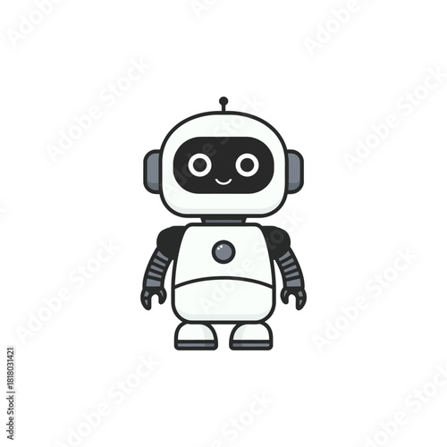 Cute Robotic Cartoon Design Very Cool