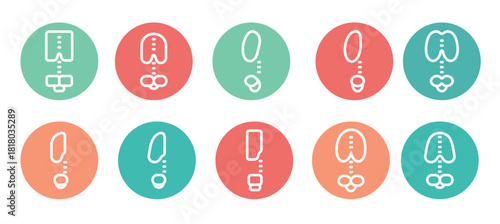 ribcage pictogram icons 