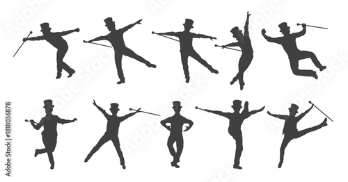 tap dance silhouettes vector 