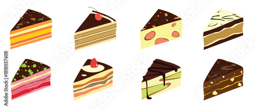 triangle tiramisu vector