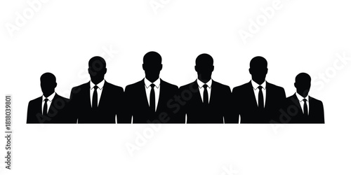Team of businessmen in suits