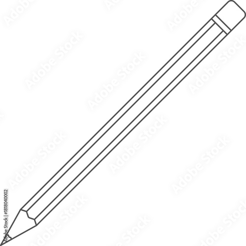Vector illustration of pencil outline