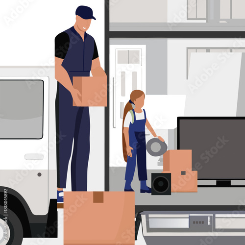 Diverse passengers with gadgets in Public transport. Male and female characters in the Subway underground, train car modern interior. Flat Art Vector illustration

