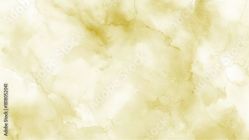 Soft yellow watercolor texture background with abstract golden marble effect