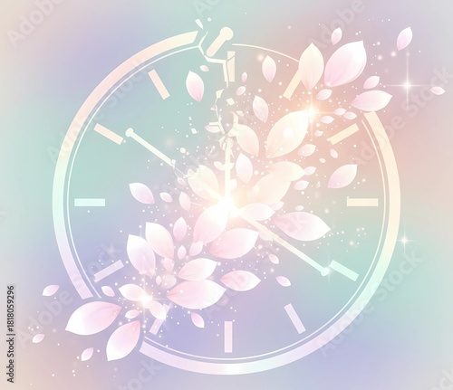 A poetic abstract poster depicting the moment a new year begins