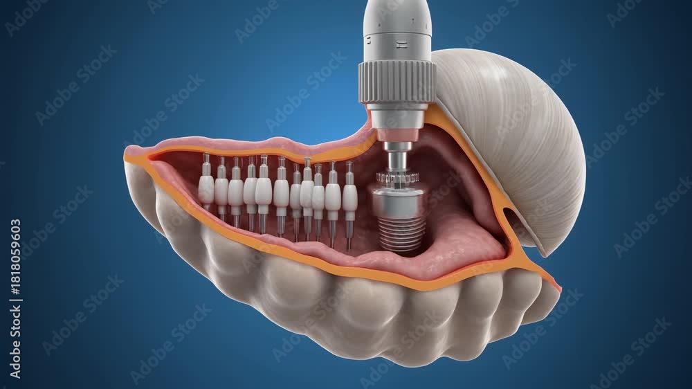 3D Visualization of Cochlear Implant Electrode Placement in Jaw Stock ...
