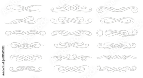 Elegant ornamental dividers and flourishes add sophisticated decorative accents to enhance your design projects with timeless beauty and classic style