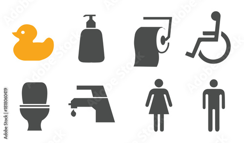 simple restroom vectors 