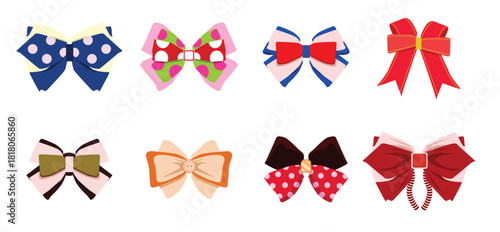 sweet hair ribbon vector