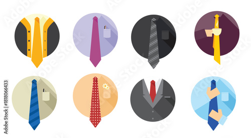 vector cravat icons