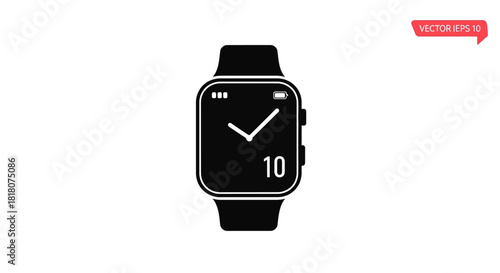 Smartwatch icon with transparent background