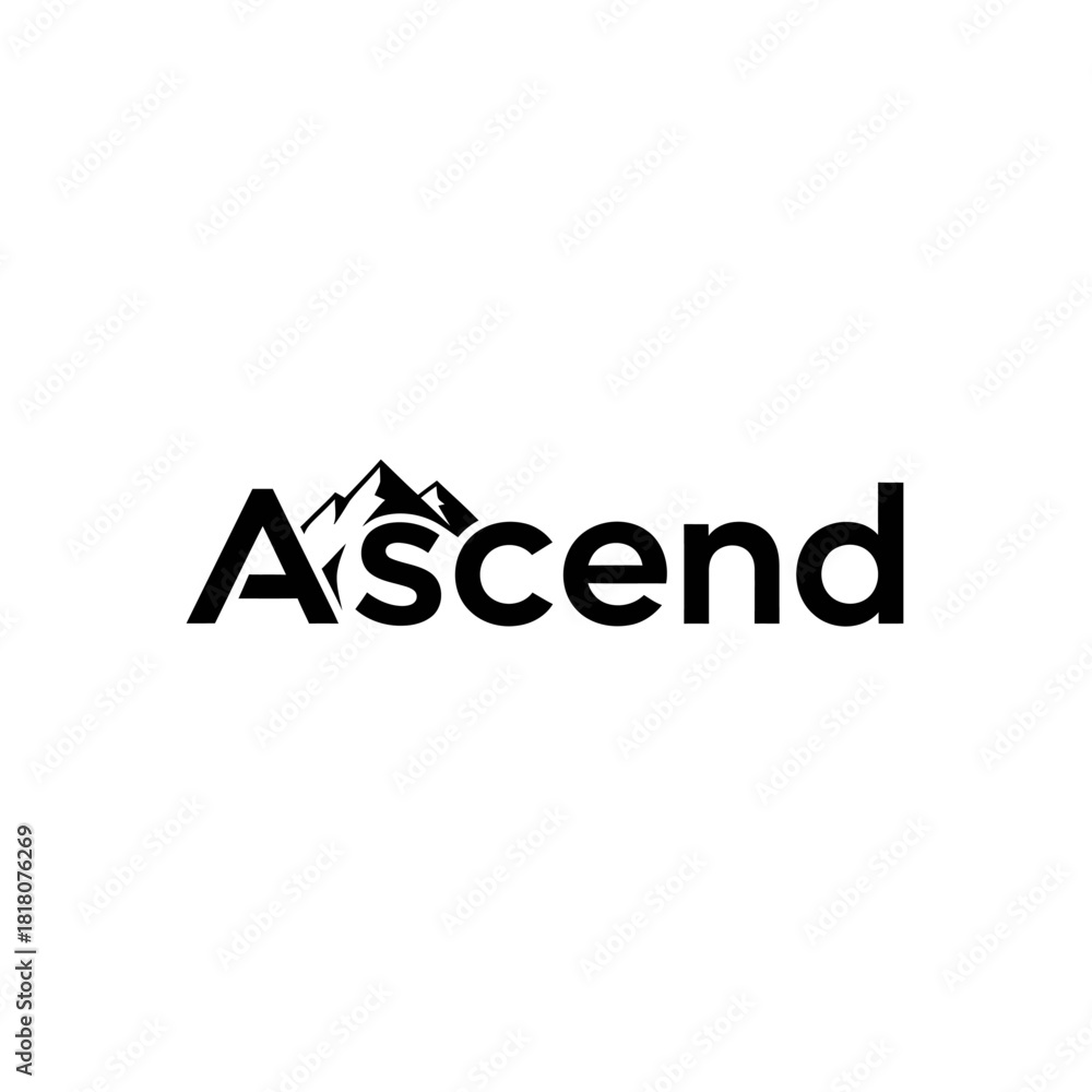 Ταπετσαρία Ascend logo featuring a mountain range integrated into the letter A symbolizing growth and achievement