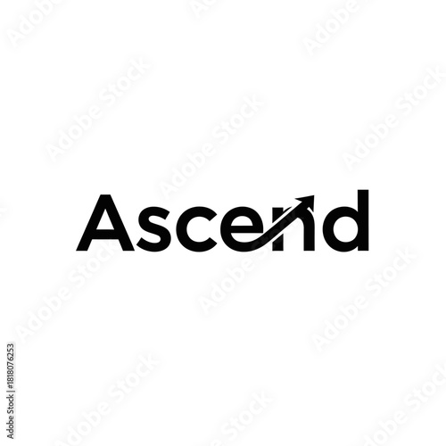 Ascend logo featuring an arrow incorporated into the letter n symbolizing growth and progress.