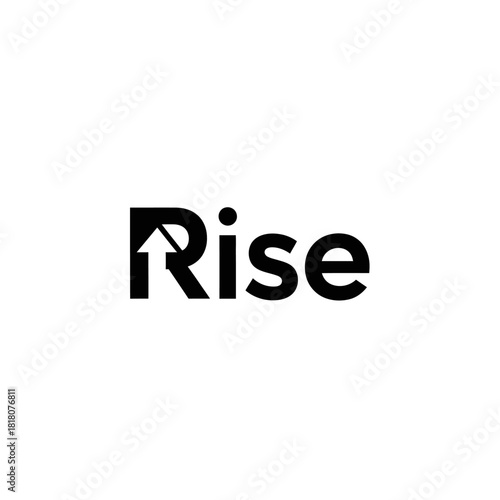 Rise logo featuring an arrow pointing upwards integrated into the letter R.