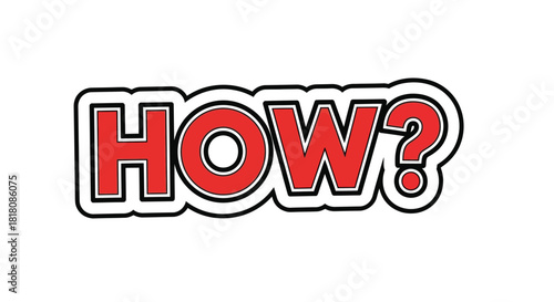 How to guides and tutorials question mark red text illustration