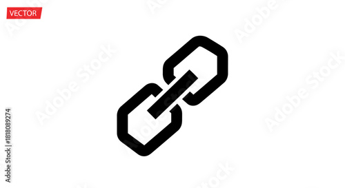 Chain link icon with transparent background