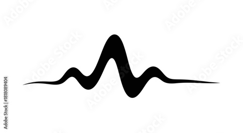 Heartbeat pulse wave with transparent background