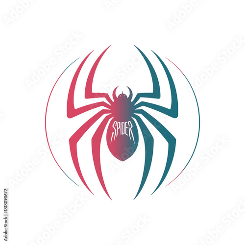 Modern Spider Logo Design Vector Template