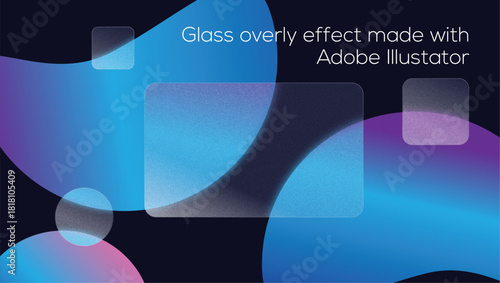 Liquid Glass Trendy UI Component, Glassmorphing gradient vector banner background design.