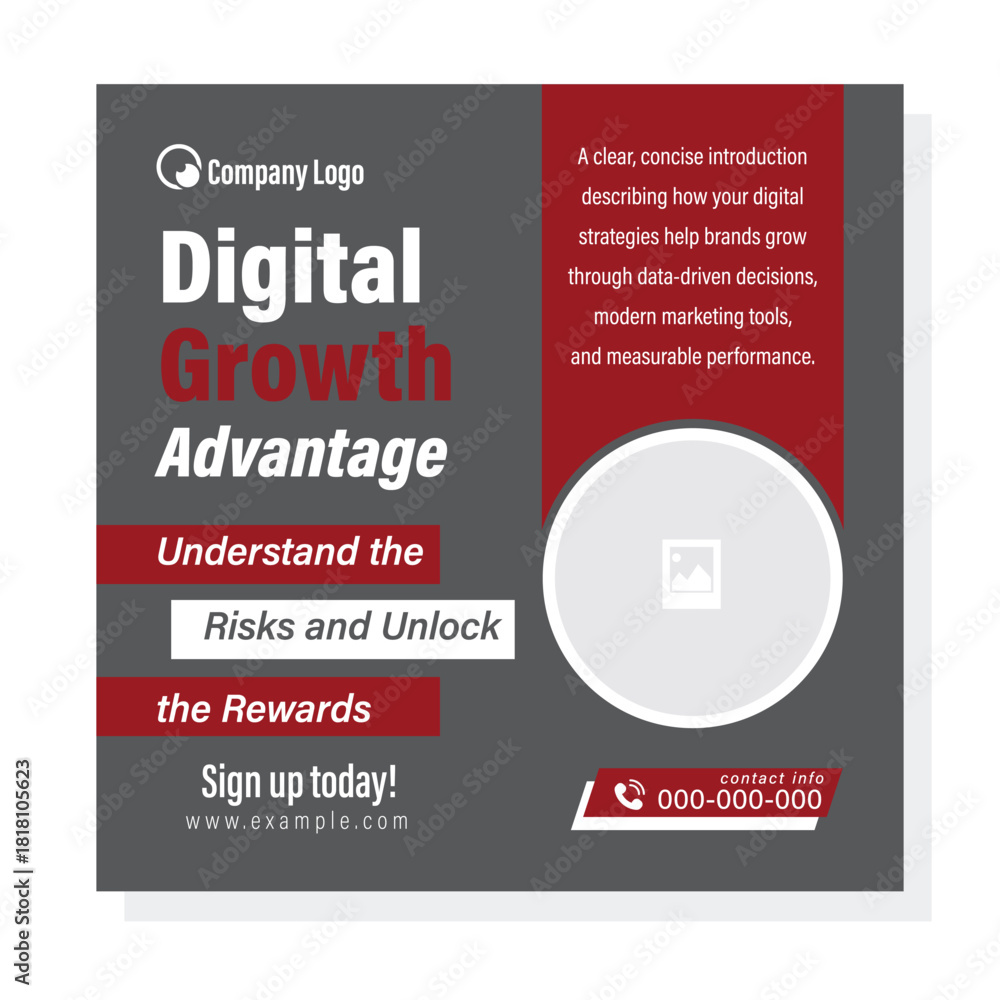 Obraz premium Social Media Marketing Banner Template