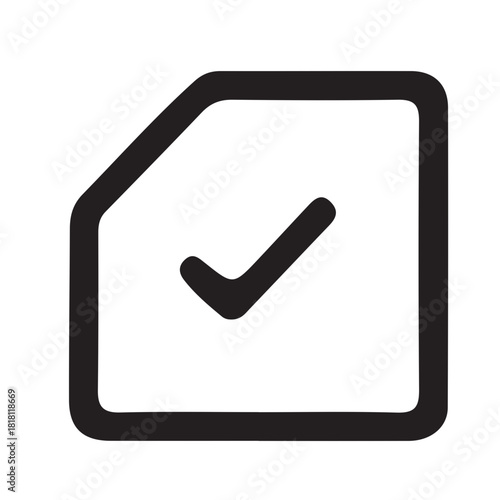 Checkmark in square icon, great for confirmation, success, or illustrating completion, approval, and interactive UI elements.