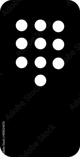 Mobile keypad icon ,smartphone buttons, dial pad symbols, numeric keys, communication interface elements, and digital phone UI design for apps, technology, and projects in solid silhouette design,