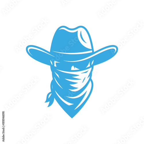 Cowboy Silhouette Logo Graphic Symbol