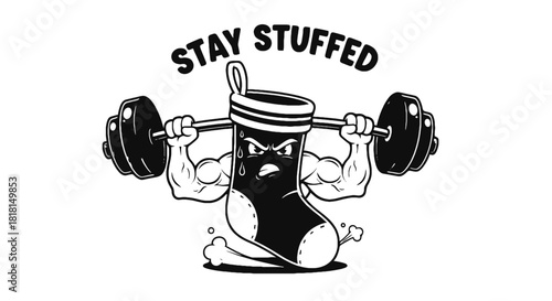 Christmas sock lifting barbell