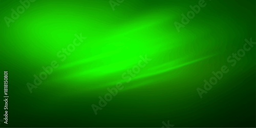 Abstract green and blue wave pattern with glowing rays of light and motion blur